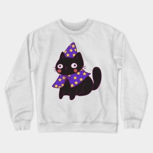 Black wizard cat Crewneck Sweatshirt